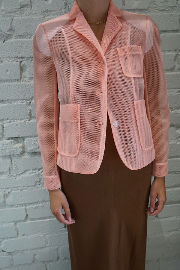 Pink sheer outlet jacket