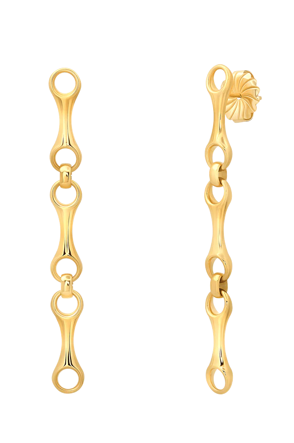 Double Beam Chain Earrings