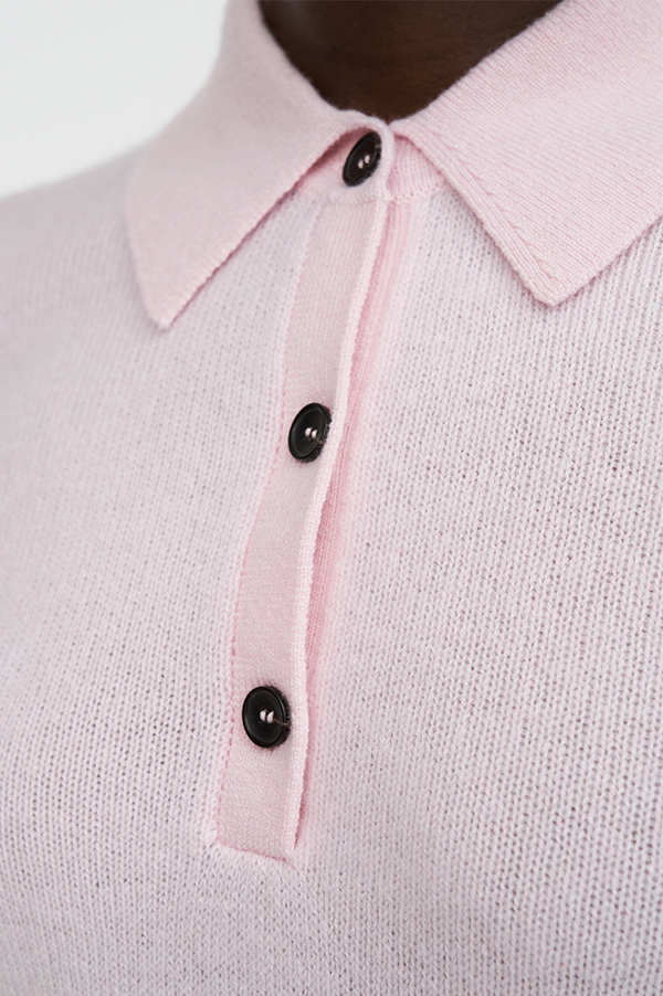 Featherweight Polo in Whisper Pink