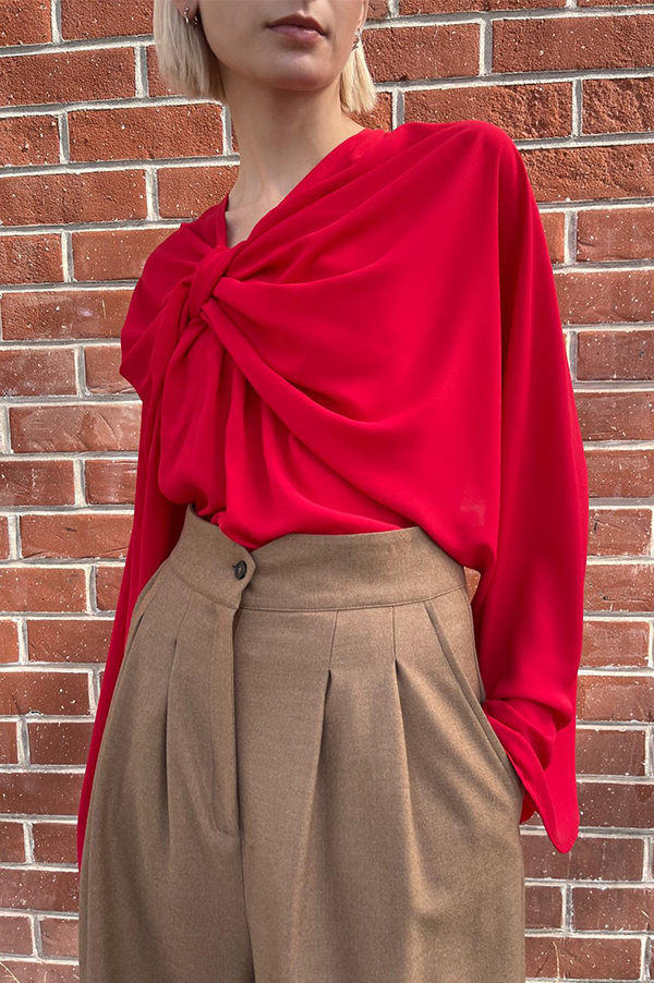 Leni Blouse in Vermillion