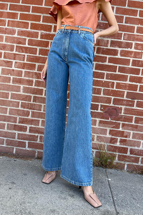 Presca Denim Trousers in Blue Denim