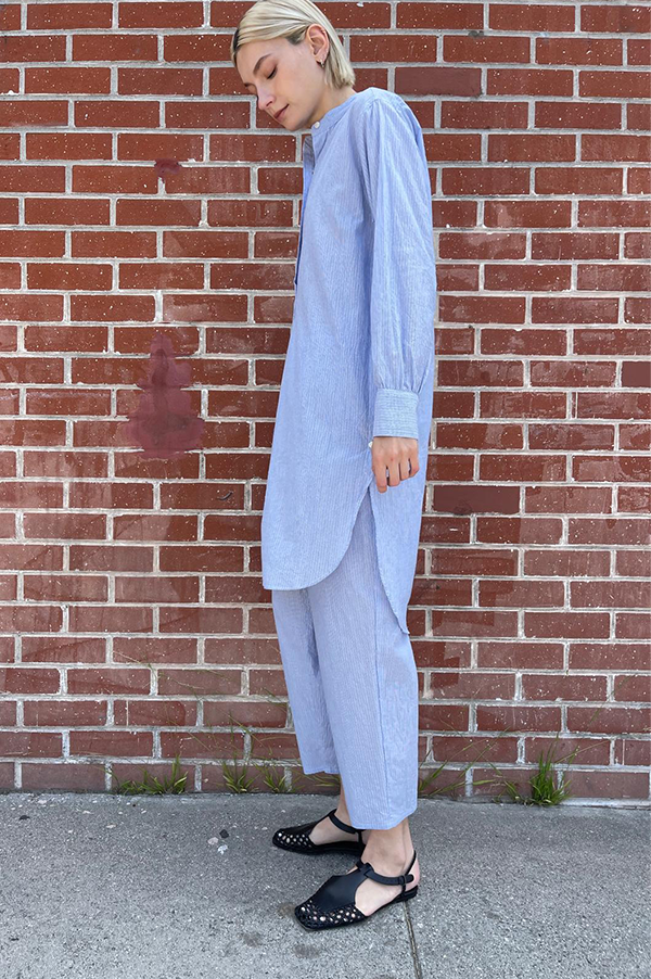 Provence Carrot Pant in Blue Stripe
