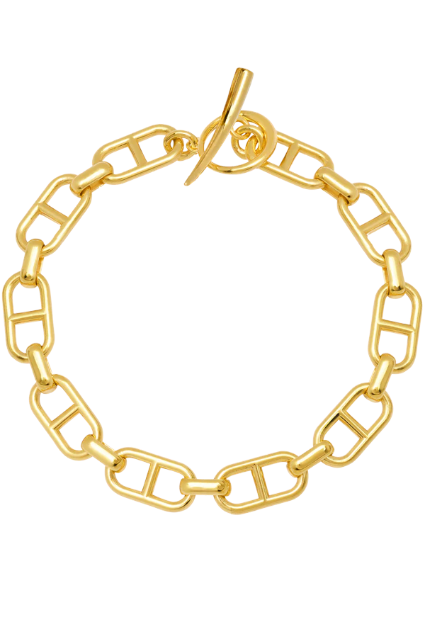 Stirrup Chain Bracelet with Tusk Clasp