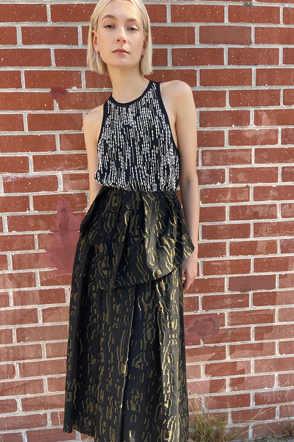 Sukuti Skirt in Black Gold