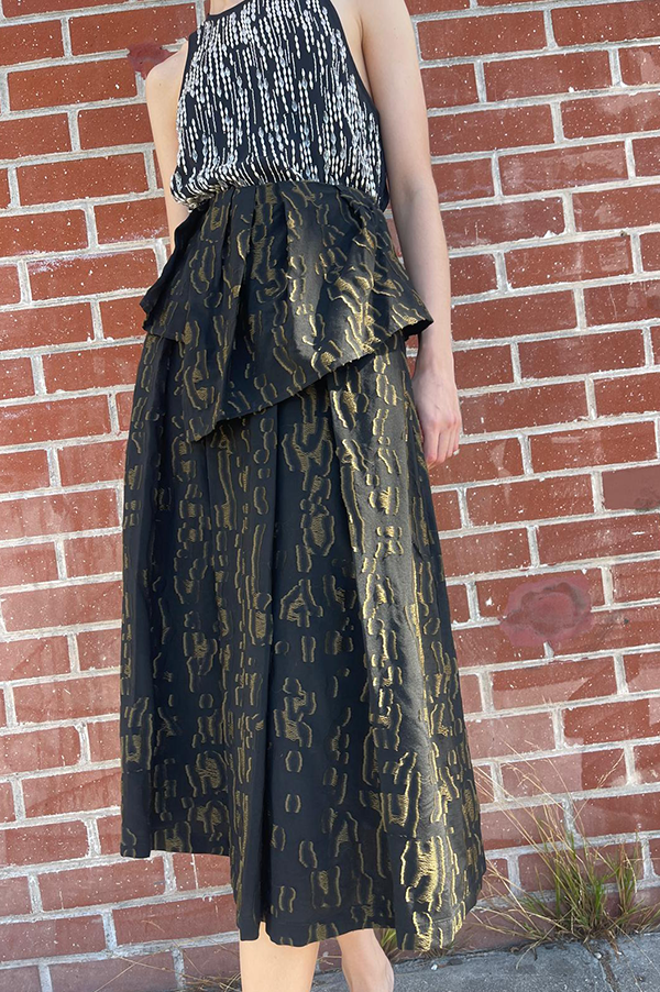 Sukuti Skirt in Black Gold