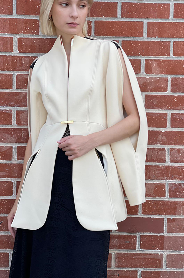 Wide Sleeve Jacket in Cream