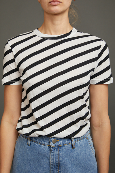Taddeo T-Shirt (Sold Out) - XS / White w/ Black Stripe